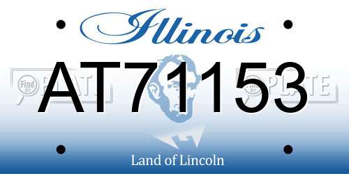 AT71153 Illinois License Plate