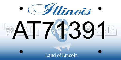 AT71391 Illinois License Plate