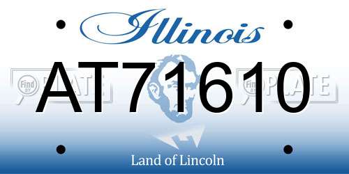 AT71610 Illinois License Plate