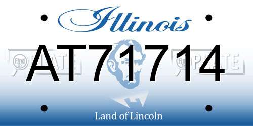 AT71714 Illinois License Plate