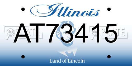 AT73415 Illinois License Plate