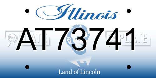 AT73741 Illinois License Plate