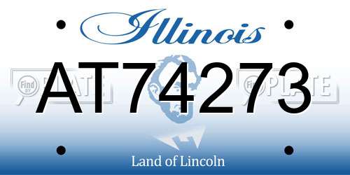 AT74273 Illinois License Plate