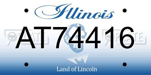 AT74416 Illinois License Plate