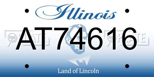 AT74616 Illinois License Plate
