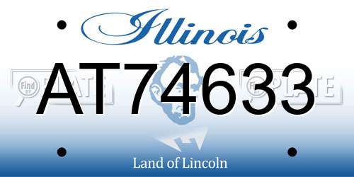 AT74633 Illinois License Plate