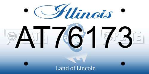 AT76173 Illinois License Plate