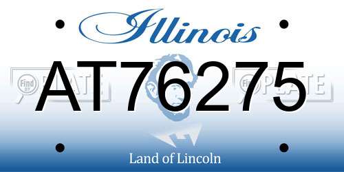AT76275 Illinois License Plate