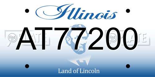 AT77200 Illinois License Plate