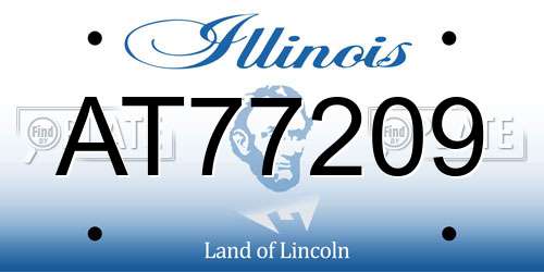 AT77209 Illinois License Plate