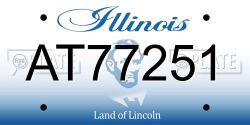 AT77251 Illinois License Plate