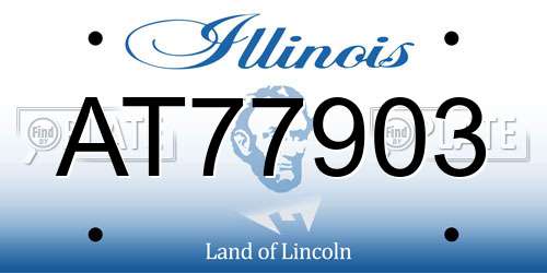 AT77903 Illinois License Plate