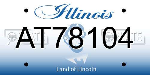 AT78104 Illinois License Plate