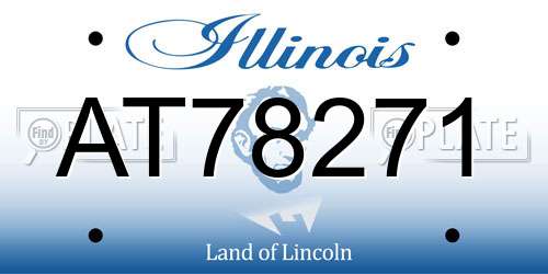 AT78271 Illinois License Plate