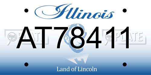 AT78411 Illinois License Plate