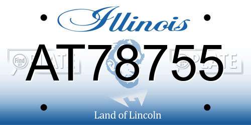 AT78755 Illinois License Plate