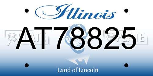 AT78825 Illinois License Plate
