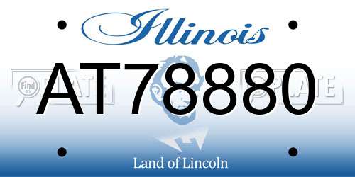 AT78880 Illinois License Plate