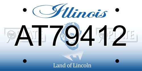 AT79412 Illinois License Plate