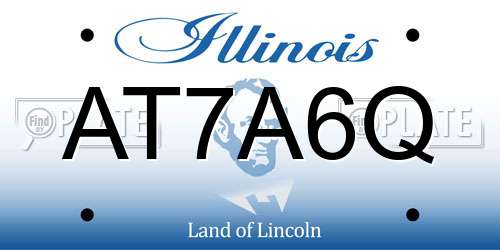 AT7A6Q Illinois License Plate