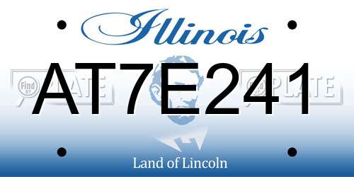 AT7E241 Illinois License Plate