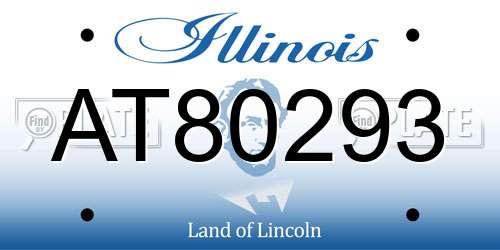 AT80293 Illinois License Plate