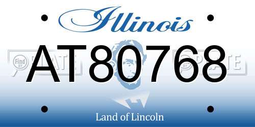 AT80768 Illinois License Plate