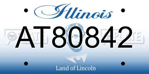 AT80842 Illinois License Plate