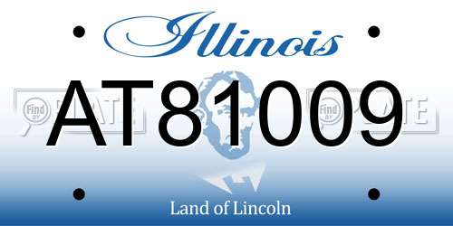 AT81009 Illinois License Plate