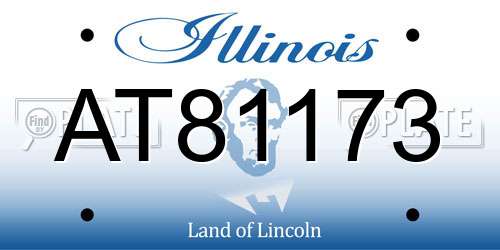 AT81173 Illinois License Plate