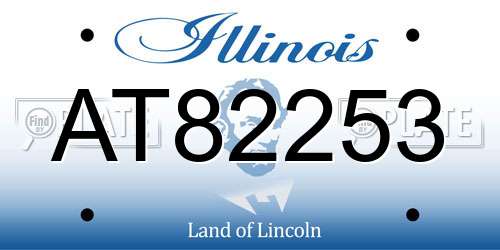 AT82253 Illinois License Plate