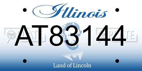 AT83144 Illinois License Plate