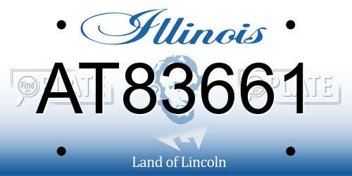 AT83661 Illinois License Plate