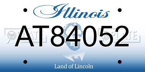 AT84052 Illinois License Plate