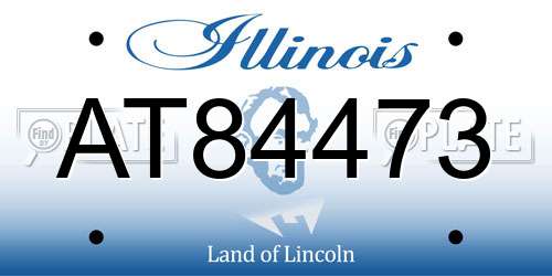 AT84473 Illinois License Plate