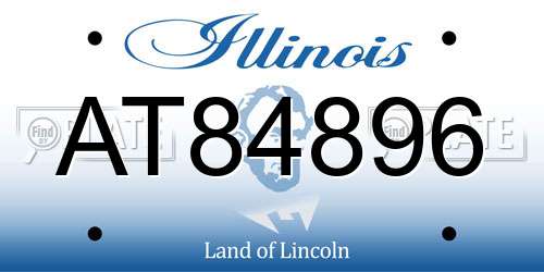 AT84896 Illinois License Plate