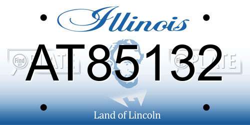 AT85132 Illinois License Plate