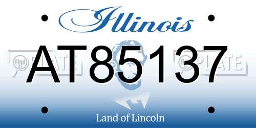 AT85137 Illinois License Plate