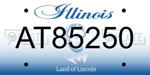 AT85250 Illinois License Plate