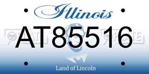 AT85516 Illinois License Plate