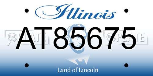 AT85675 Illinois License Plate