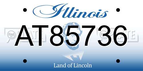 AT85736 Illinois License Plate