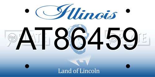 AT86459 Illinois License Plate