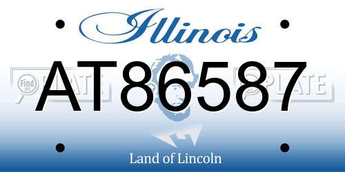 AT86587 Illinois License Plate