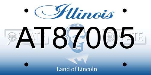 AT87005 Illinois License Plate