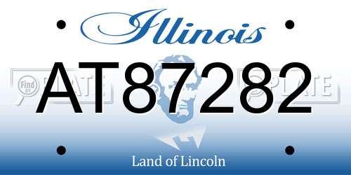 AT87282 Illinois License Plate