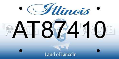 AT87410 Illinois License Plate