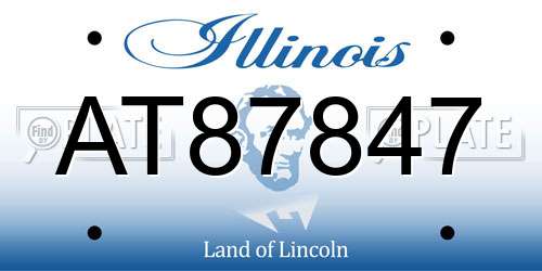 AT87847 Illinois License Plate