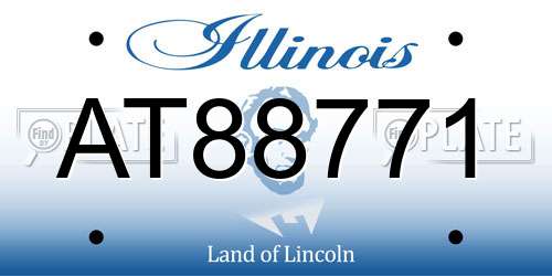 AT88771 Illinois License Plate
