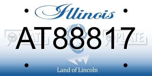 AT88817 Illinois License Plate